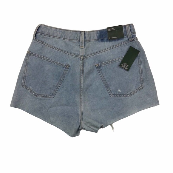 Wild Fable Super High Rise Cut Off Jean Short Light Wash Distressed Women 8 / 29 - Picture 5 of 6